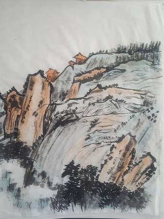 water color and Ink on xi paper